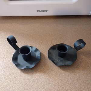 Black Vintage Metal Candle Holders